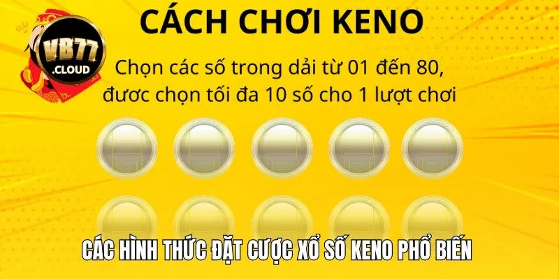 Các hình thức đặt cược xổ số keno phổ biến trên thị trường