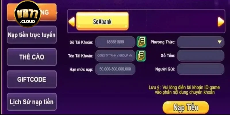 Giao dịch với tài khoản ngân hàng